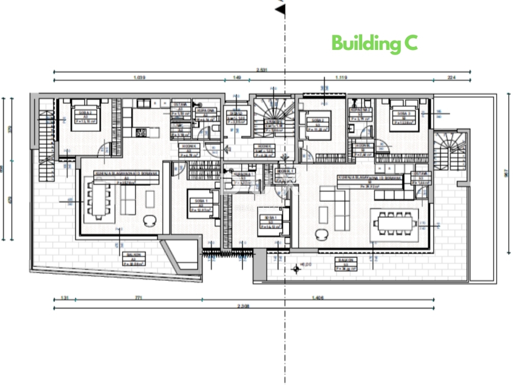 OPATIJA, CENTER - novogradnja - 3 gradbena zemljišča za gradnjo 18 luksuznih stanovanj, vrhunska lega nad centrom