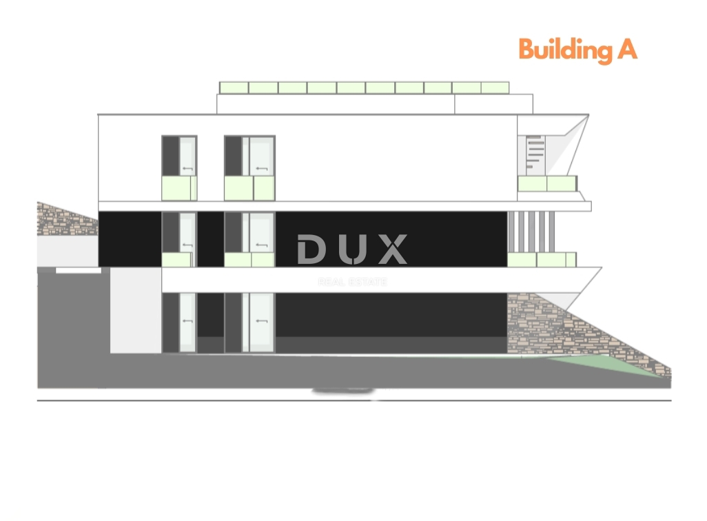 OPATIJA, CENTER - novogradnja - 3 gradbena zemljišča za gradnjo 18 luksuznih stanovanj, vrhunska lega nad centrom