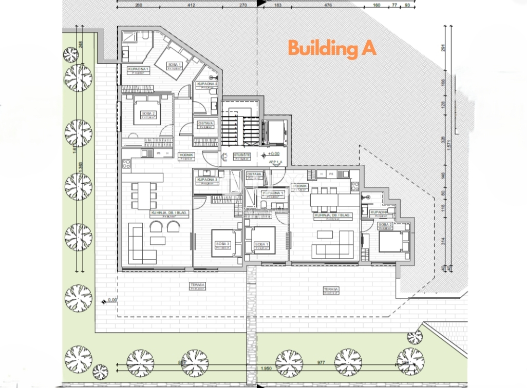 OPATIJA, CENTER - novogradnja - 3 gradbena zemljišča za gradnjo 18 luksuznih stanovanj, vrhunska lega nad centrom