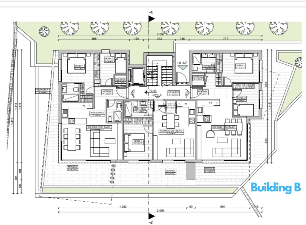 OPATIJA, CENTER - novogradnja - 3 gradbena zemljišča za gradnjo 18 luksuznih stanovanj, vrhunska lega nad centrom