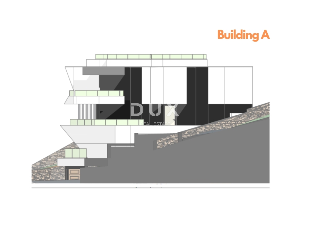 OPATIJA, CENTER - novogradnja - 3 gradbena zemljišča za gradnjo 18 luksuznih stanovanj, vrhunska lega nad centrom