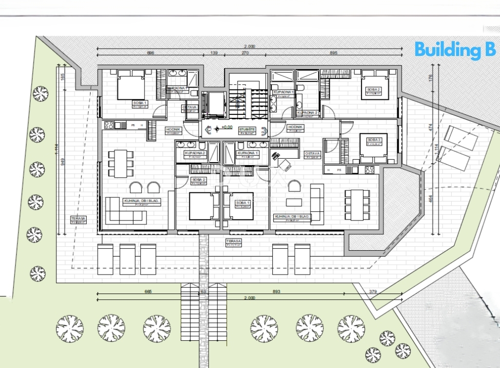 OPATIJA, CENTER - novogradnja - 3 gradbena zemljišča za gradnjo 18 luksuznih stanovanj, vrhunska lega nad centrom