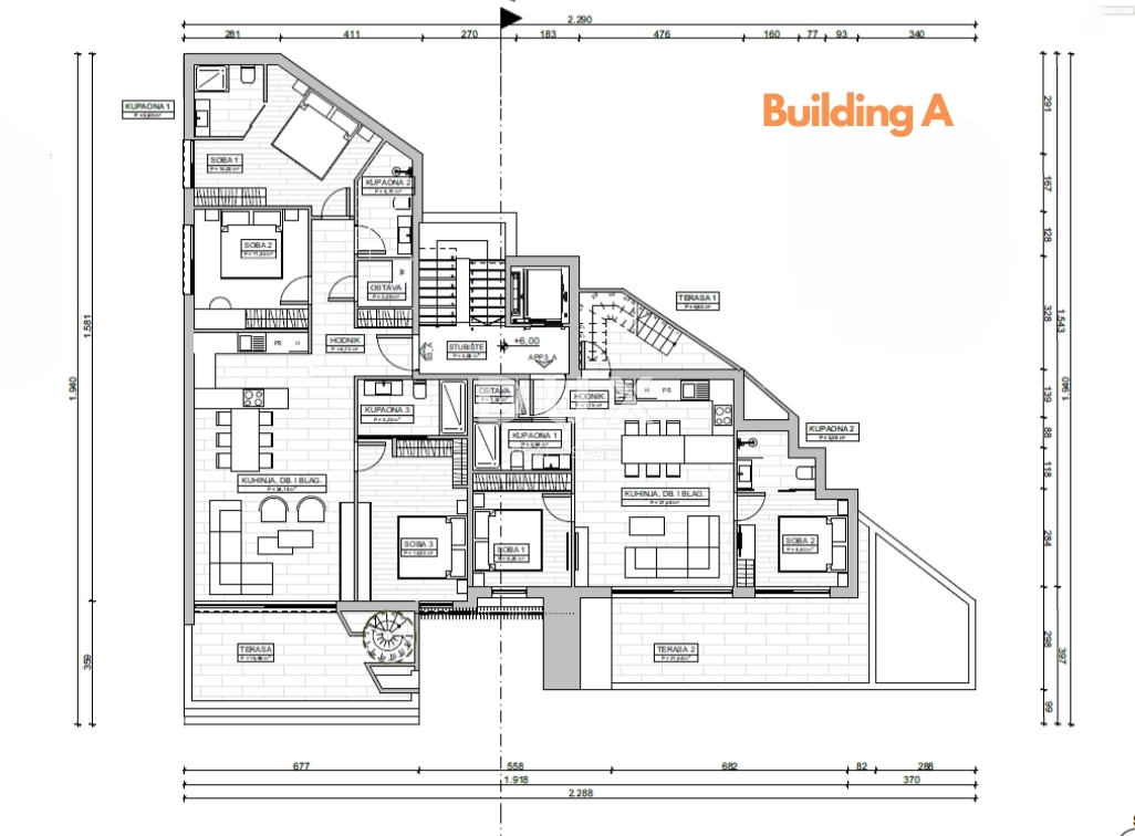 OPATIJA, CENTER - novogradnja - 3 gradbena zemljišča za gradnjo 18 luksuznih stanovanj, vrhunska lega nad centrom