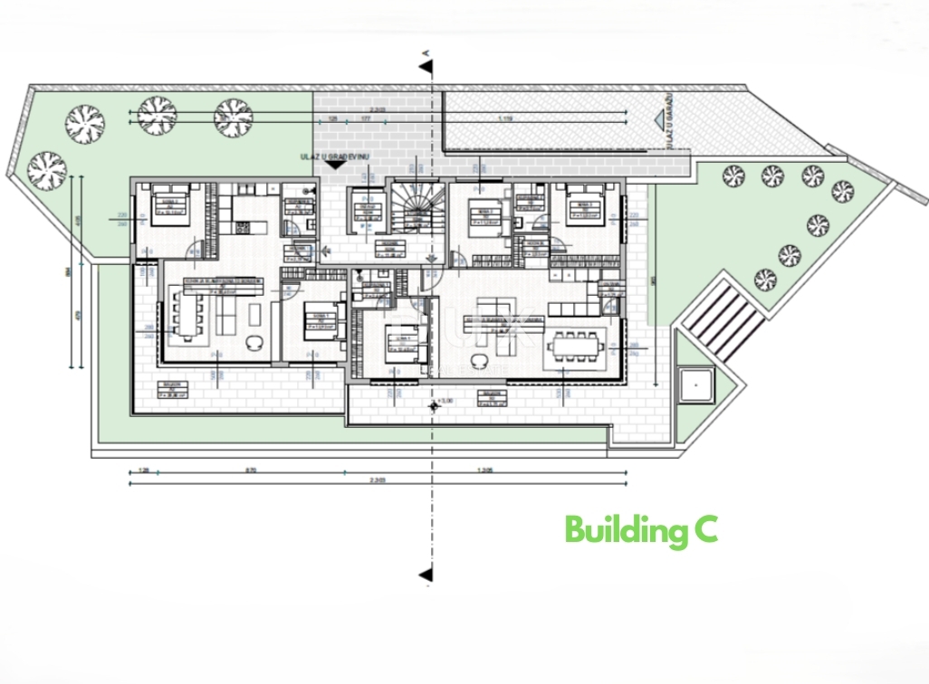 OPATIJA, CENTER - novogradnja - 3 gradbena zemljišča za gradnjo 18 luksuznih stanovanj, vrhunska lega nad centrom