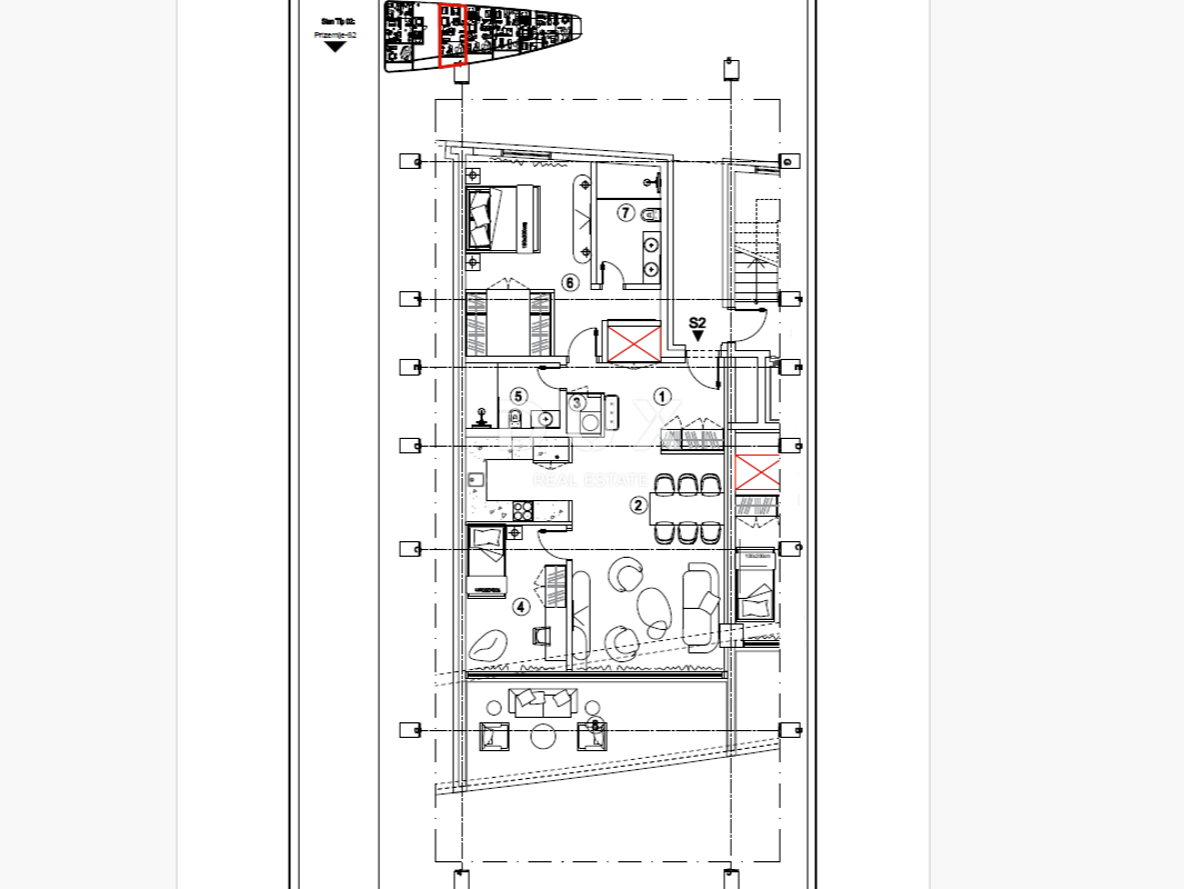 RIJEKA, KANTRIDA - 127 m2 veliko stanovanje v luksuzni novogradnji le 250 metrov od morja z garažo in panoramskim pogledom na morje