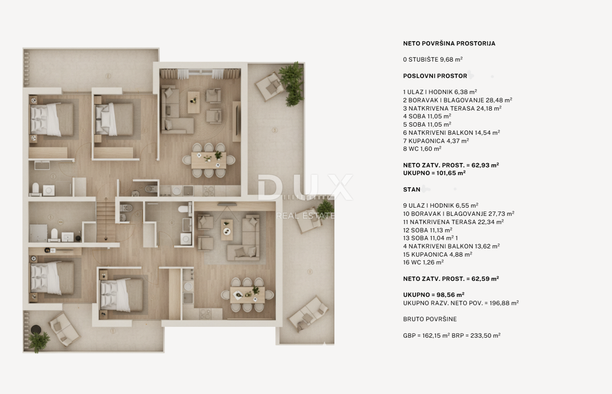 OTOK PAG, JAKIŠNICA - luksuzno 2-sobno stanovanje na vrhunski lokaciji