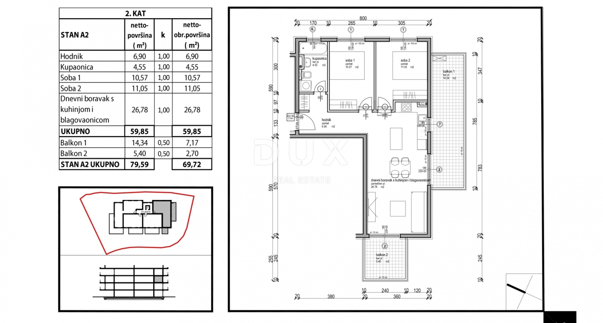 Stanovanje Tar, Tar-Vabriga, 50,31m2