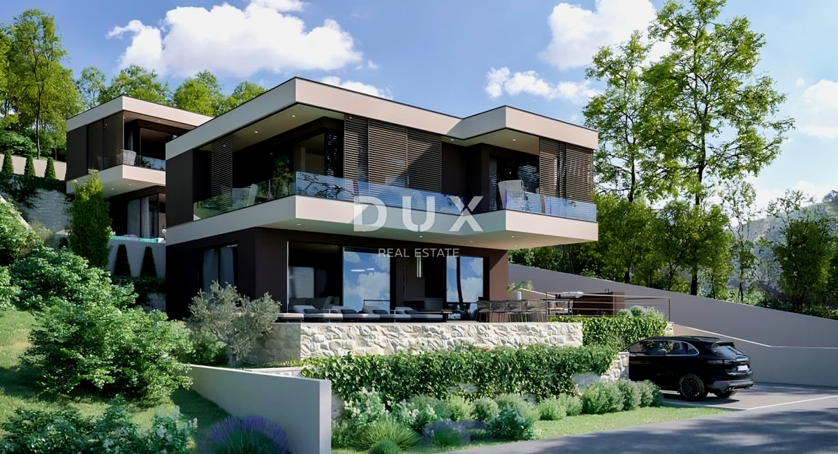 ISTRA, RABAC - Dve parceli z gradbenim dovoljenjem in pogledom na morje