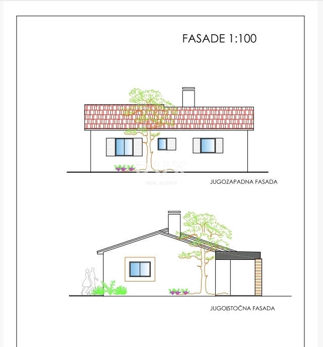 ISTRA, LABIN - Gradbeno zemljišče 500 m2 s projektom