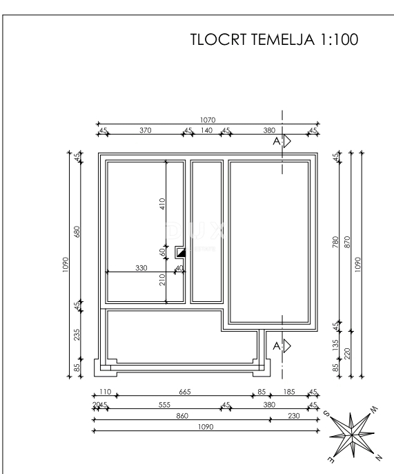 ISTRA, LABIN - Gradbeno zemljišče 500 m2 s projektom