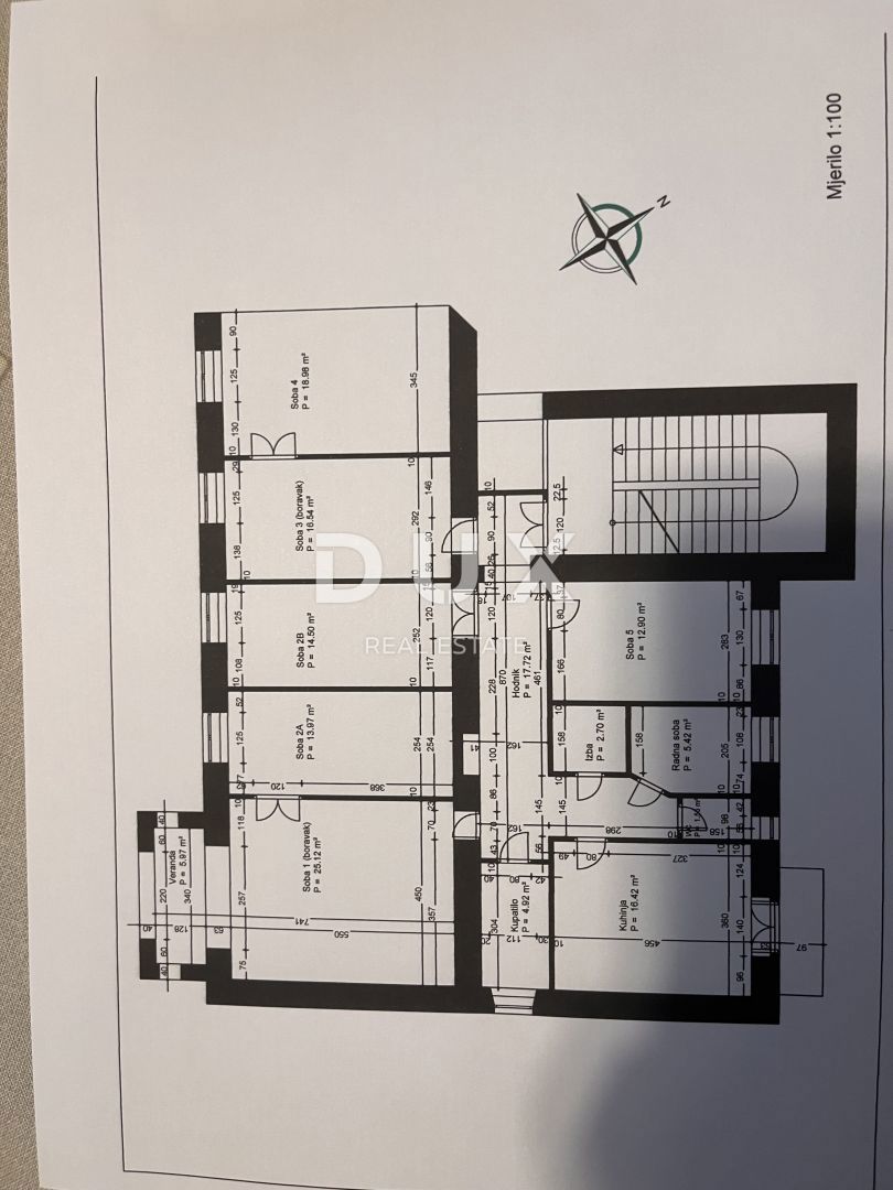 RIJEKA, BELVEDER - 6-sobno stanovanje z ložo in balkonom za investicijo na odlični lokaciji
