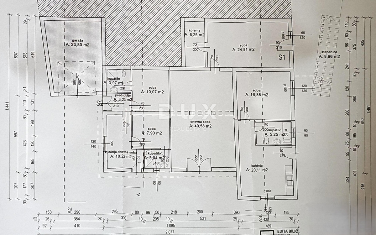 OTOK BRAČ, SUMARTIN - Kamnita apartmajska hiša z garažo, 2. vrsta do morja