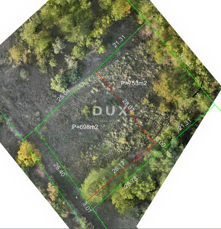 ZADAR, BRIŠEVO - Gradbeno zemljišče v mirnem naravnem okolju! 753 m2! 85 €/m2!