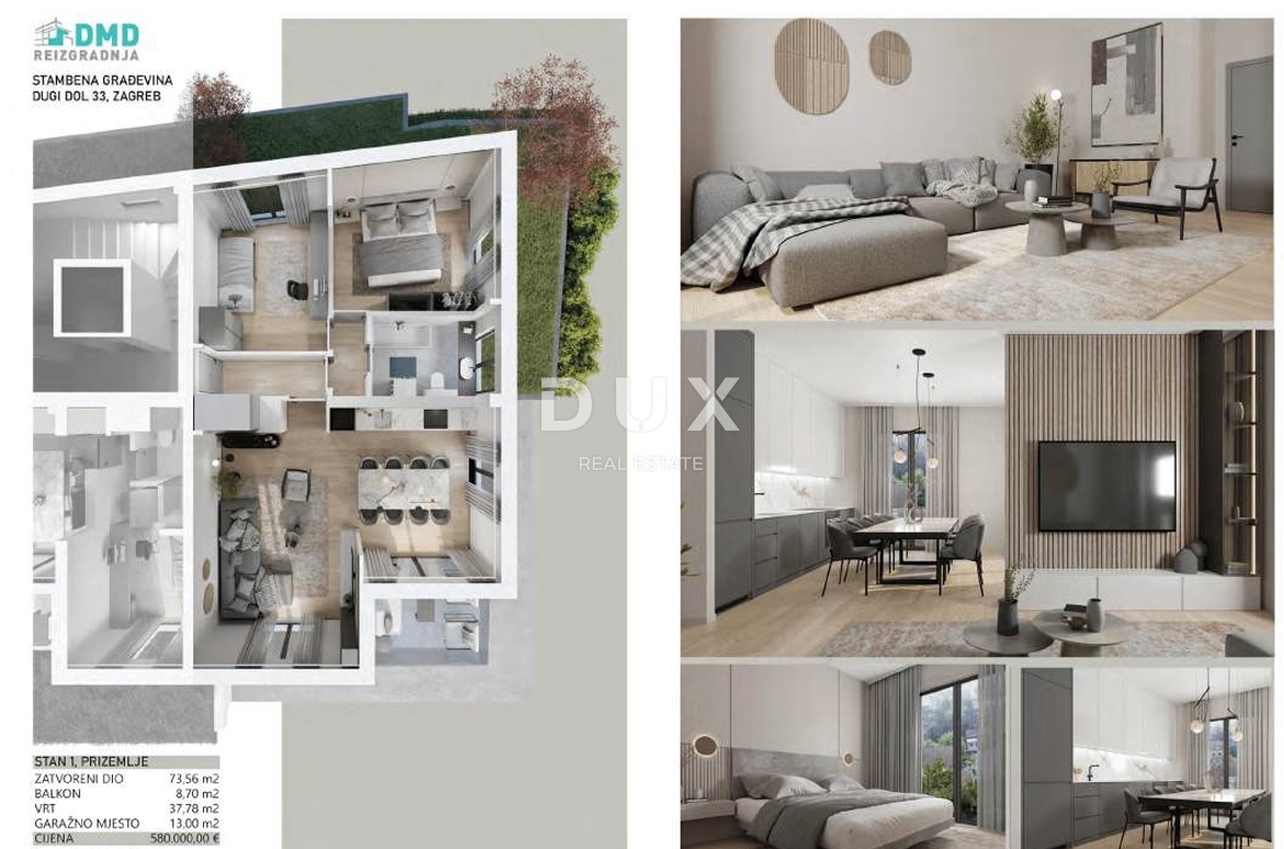 ZAGREB, SREBRNJAK - moderno trisobno stanovanje na mirni lokaciji