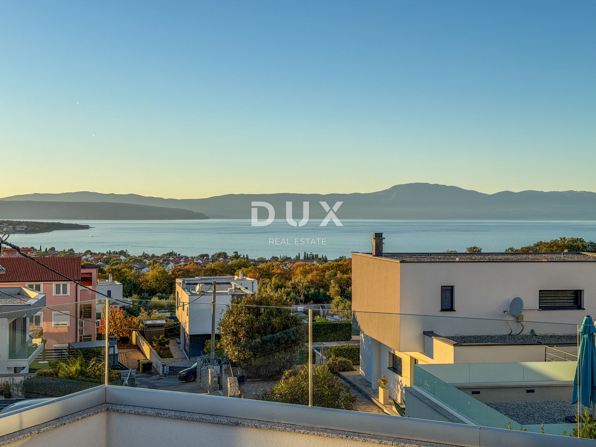 OTOK KRK, MALINSKA – samostojna vila z bazenom, pogledom na morje in popolno zasebnostjo