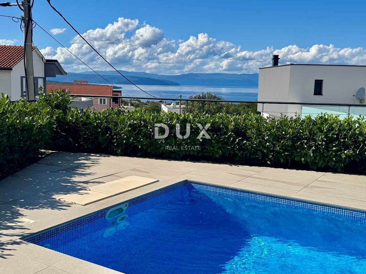 OTOK KRK, MALINSKA – samostojna vila z bazenom, pogledom na morje in popolno zasebnostjo