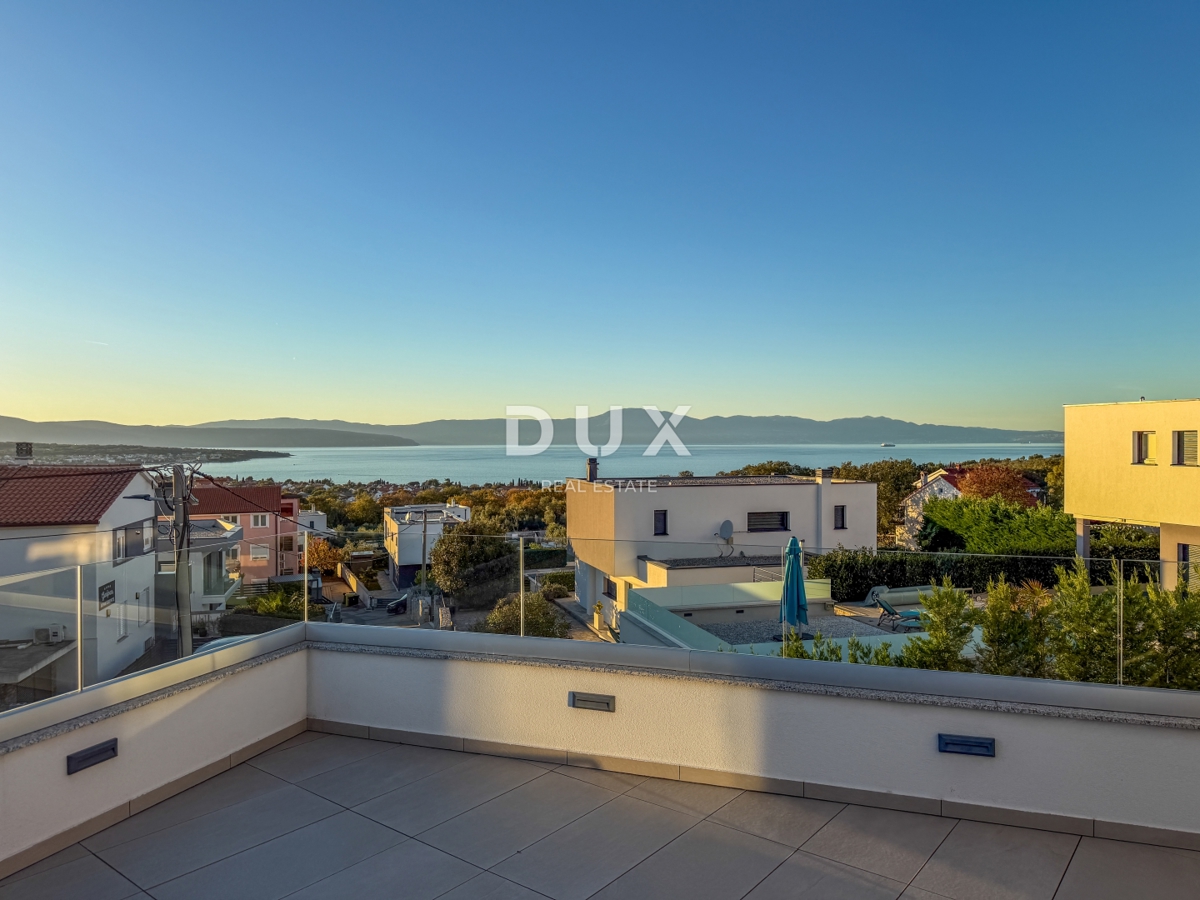 OTOK KRK, MALINSKA – samostojna vila z bazenom, pogledom na morje in popolno zasebnostjo