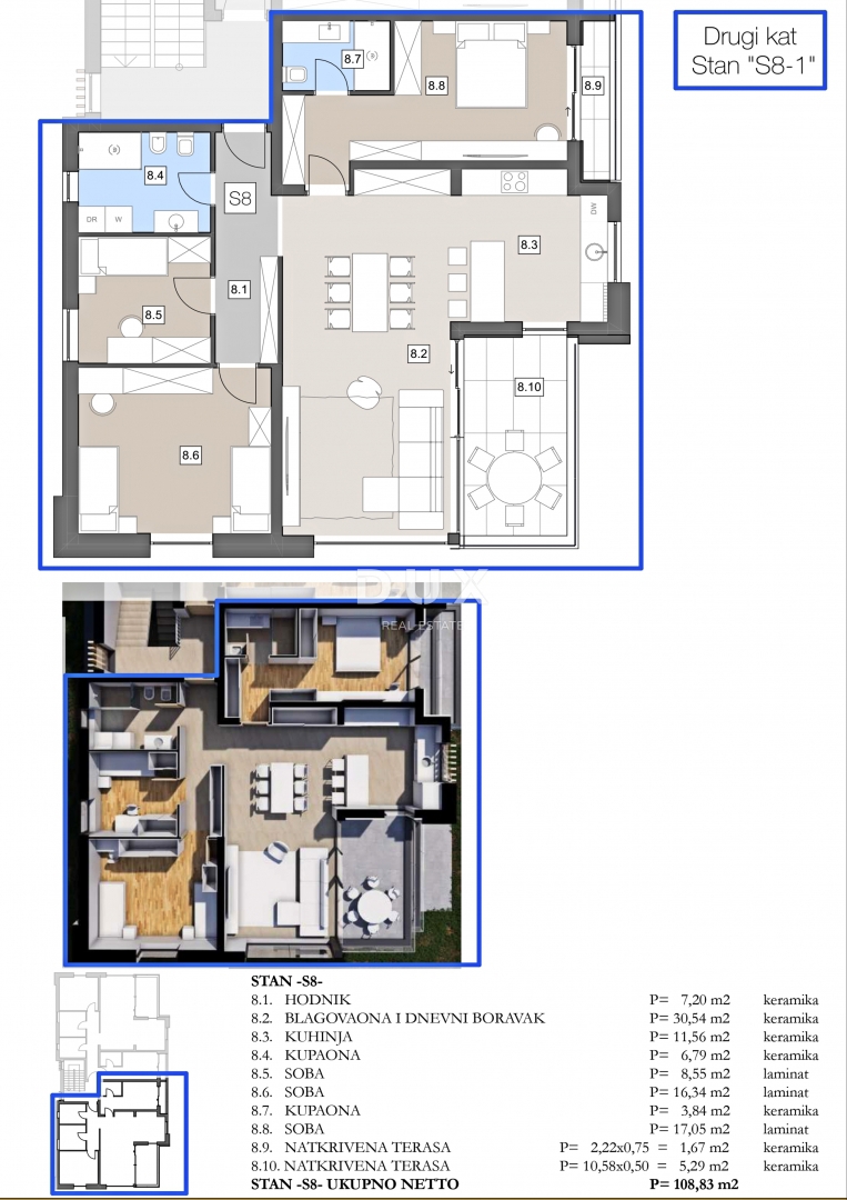 ISTRA, LABIN - Udobno stanovanje v moderni novogradnji