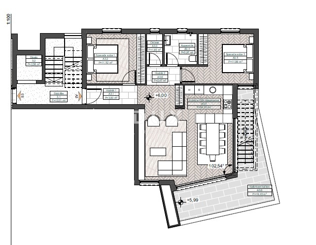 OPATIJA, IČIĆI - luksuzno stanovanje s teraso 100m od morja in znanega letovišča Marriott