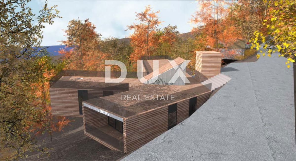 GORSKI KOTAR, FUŽINE - edinstven projekt v osrčju Gorskega Kotarja, zazidljivo zemljišče 1197 m2 s projektom za vilo, investicijska priložnost!