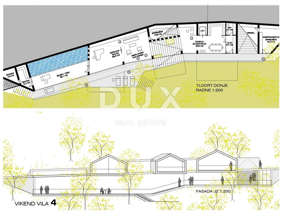 GORSKI KOTAR, FUŽINE - edinstven projekt v osrčju Gorskega Kotarja, zazidljivo zemljišče 1197 m2 s projektom za vilo, investicijska priložnost!