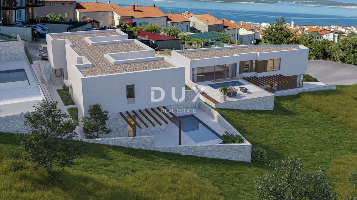 CRIKVENICA - Moderna vila z bazenom in panoramskim razgledom