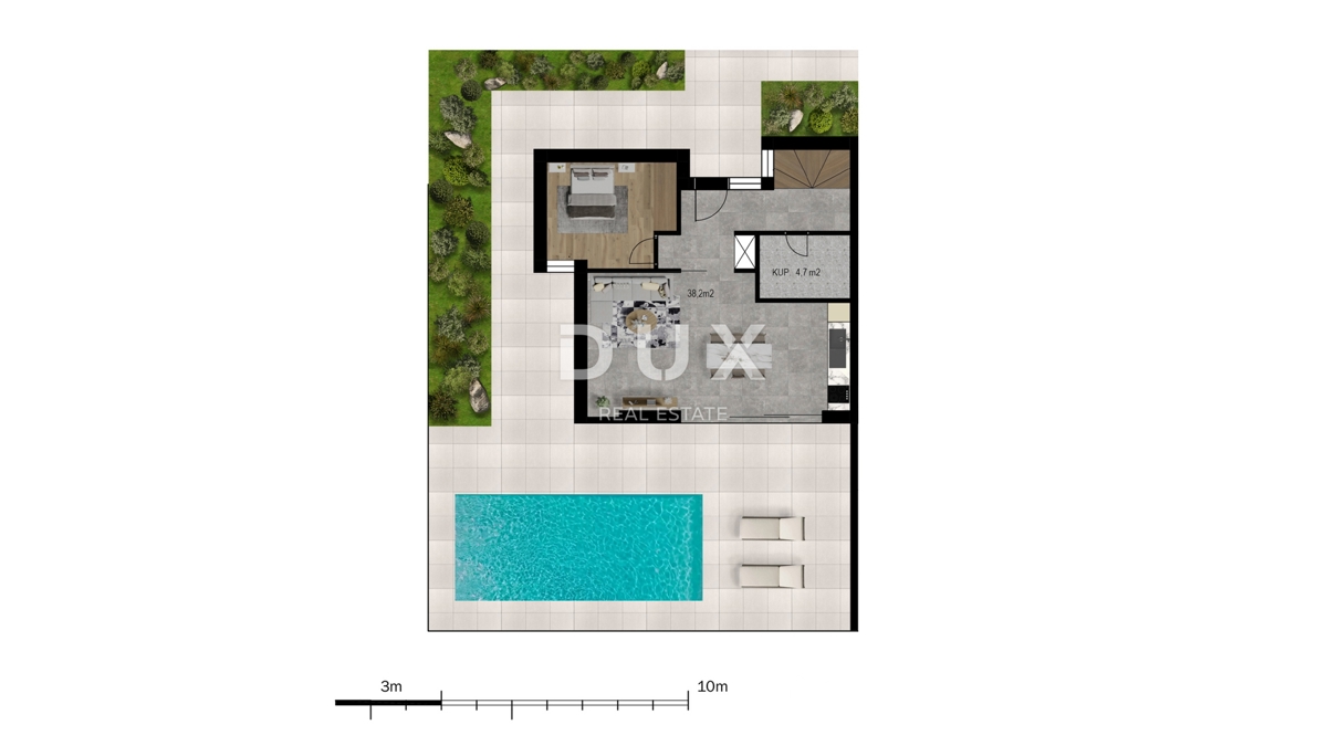 CRIKVENICA - Moderna vila z bazenom in panoramskim razgledom