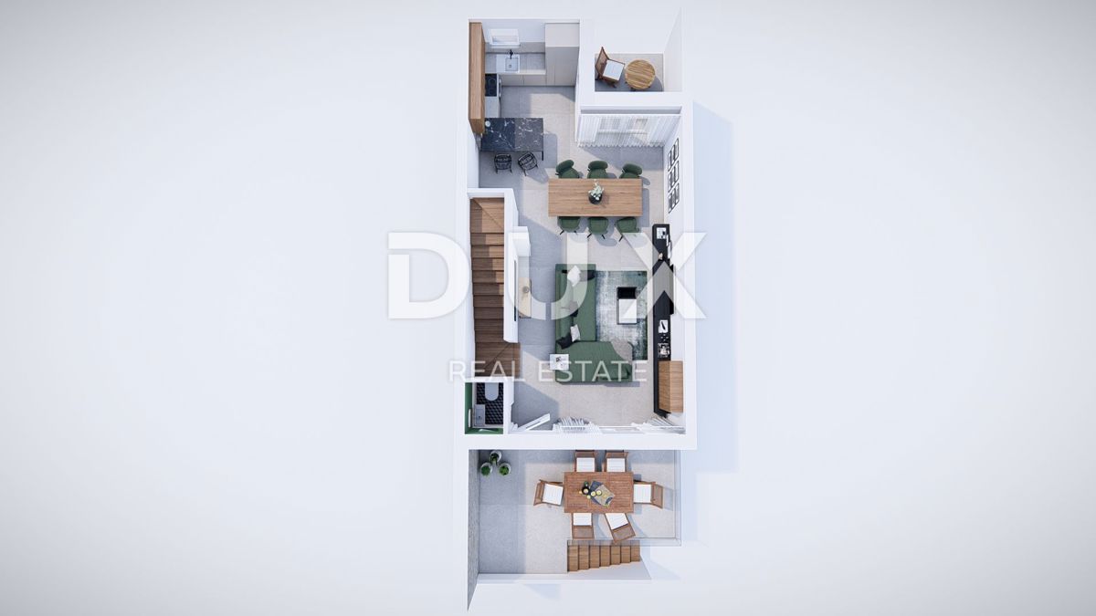 ZADAR, ZATON - Moderna vrstna hiša 1. vrsta do morja A