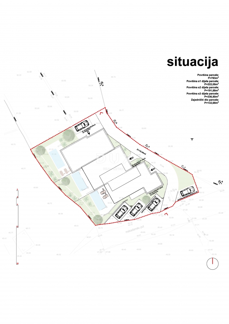 ŠIBENIK, VODICE – Tripleks s strešno teraso, bazenom in razgledom od zgoraj