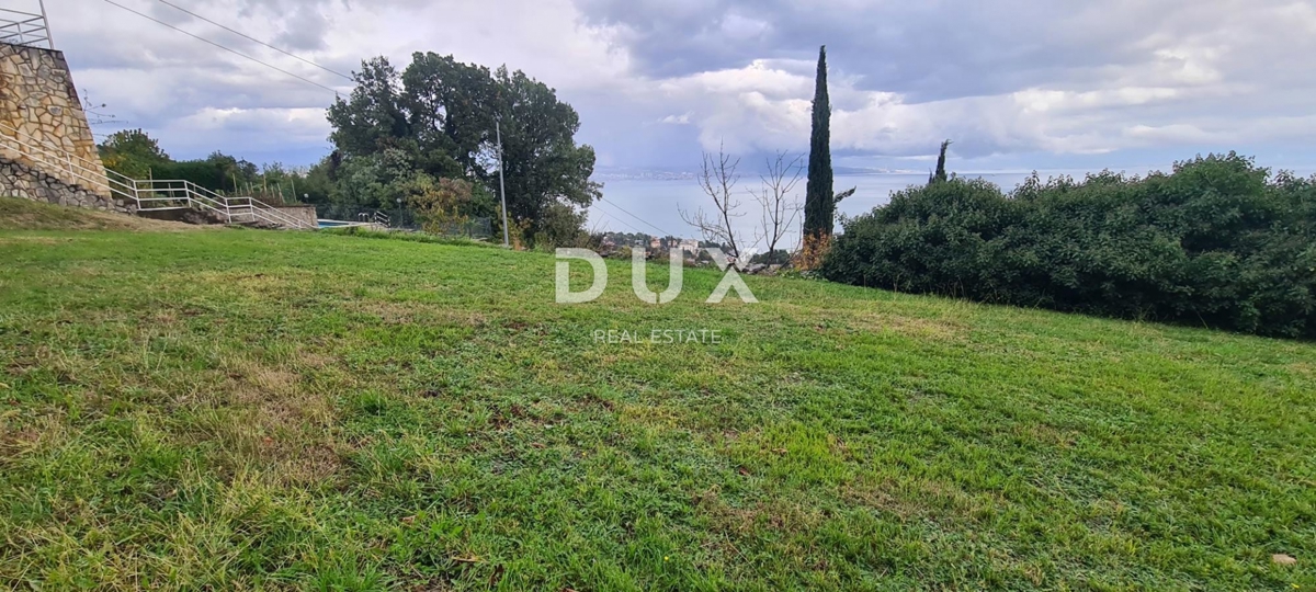 OPATIJA, LOVRAN - gradbeno zemljišče 1220m2 s panoramskim pogledom na morje za stanovanjsko gradnjo - najem apartmajev/družinske hiše/vile z bazenom