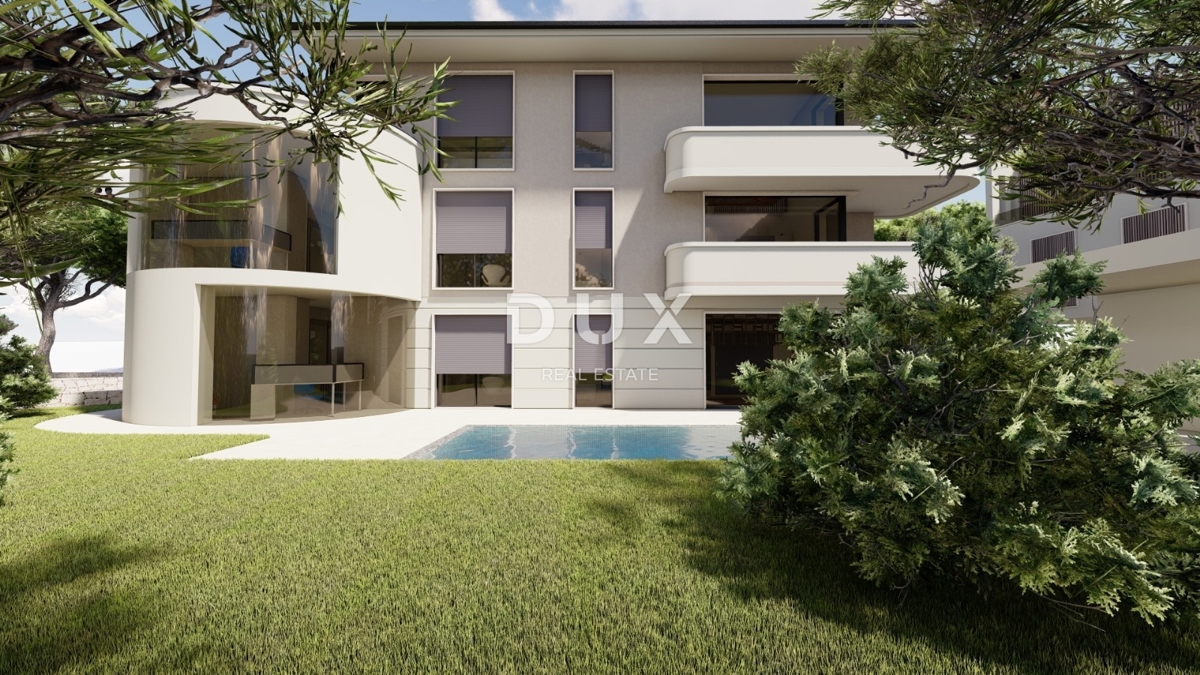 MATULJI, JUŠIĆI - Hiša + vrt 1188m2 na odlični lokaciji ob cesti, možnost gradnje, idejni projekt