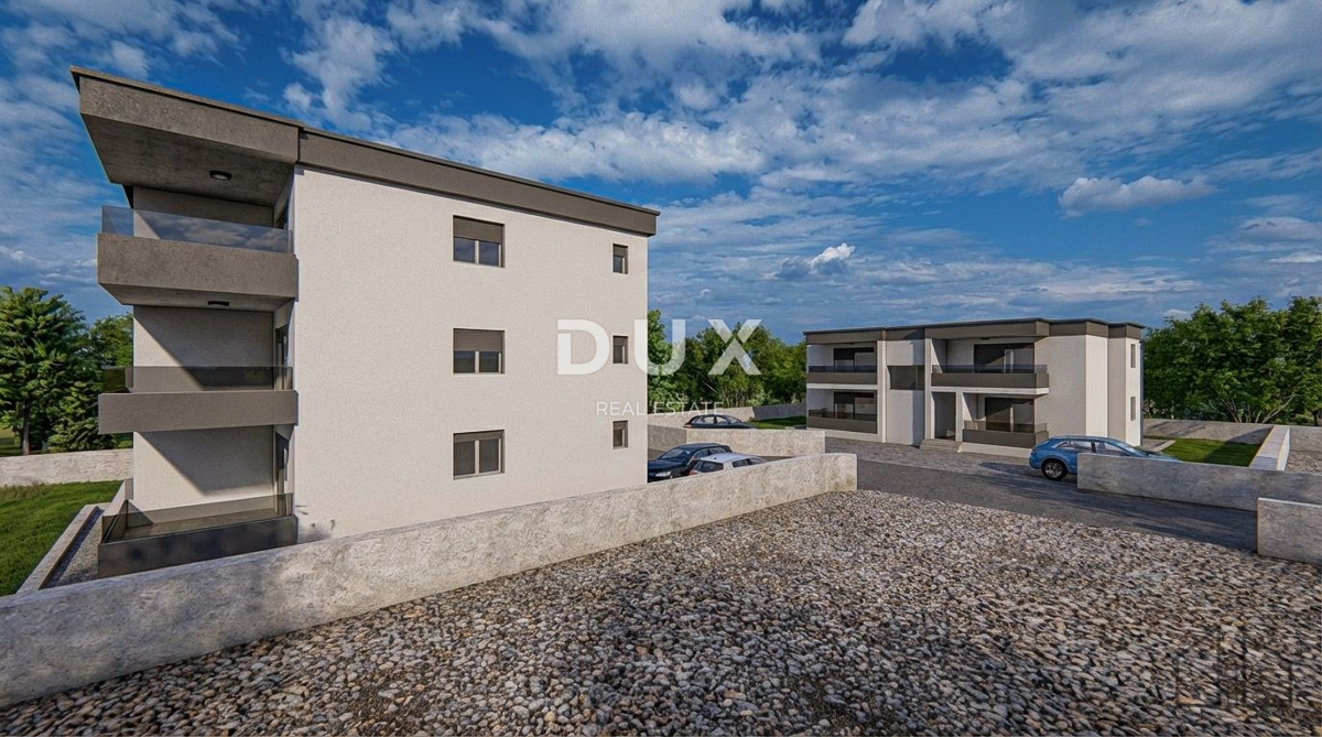 OTOK RAB, KAMPOR - Moderno stanovanje z 2 spalnicama + dnevno sobo v 2. nadstropju novogradnje s parkirnim mestom