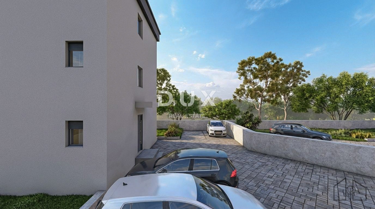 OTOK RAB, KAMPOR - Moderno stanovanje z 2 spalnicama + dnevno sobo v 2. nadstropju novogradnje s parkirnim mestom