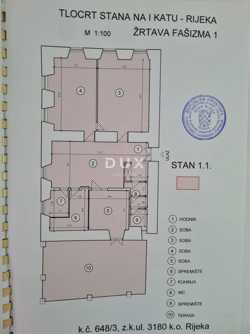 Stanovanje Centar, Rijeka, 120,66m2