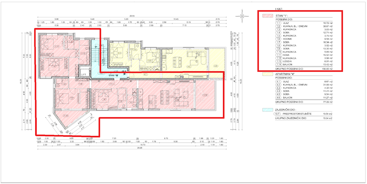 OPATIJA, CENTER - novozgrajeno stanovanje 156,85 m2 s panoramskim pogledom na morje - STANOVANJE 1