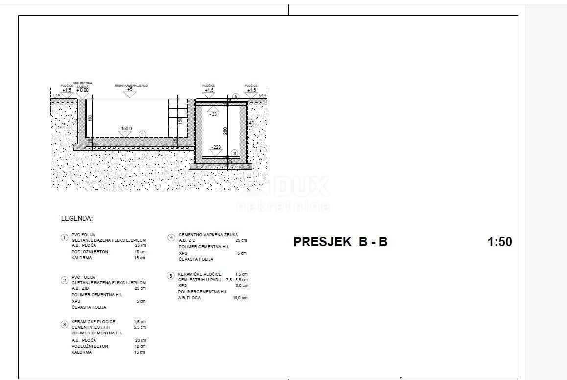 OPATIJA, MATULJI - družinska hiša v izgradnji 156m2 z bazenom + okolica 600m2