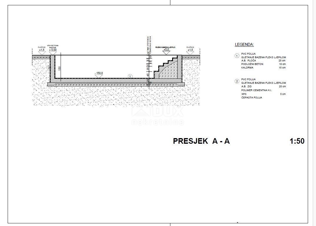 OPATIJA, MATULJI - družinska hiša v izgradnji 156m2 z bazenom + okolica 600m2