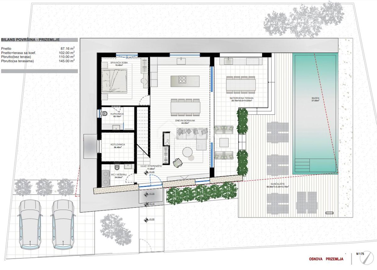 ISTRA, LABIN - Sodobno zasnovana hiša z bazenom