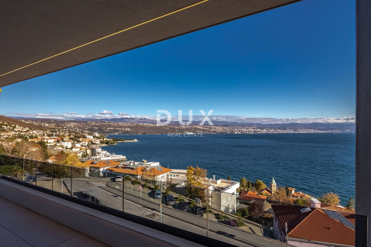 OPATIJA, CENTER - 137m2 prestižna stavba v vrhunski novogradnji, panoramski pogled na morje