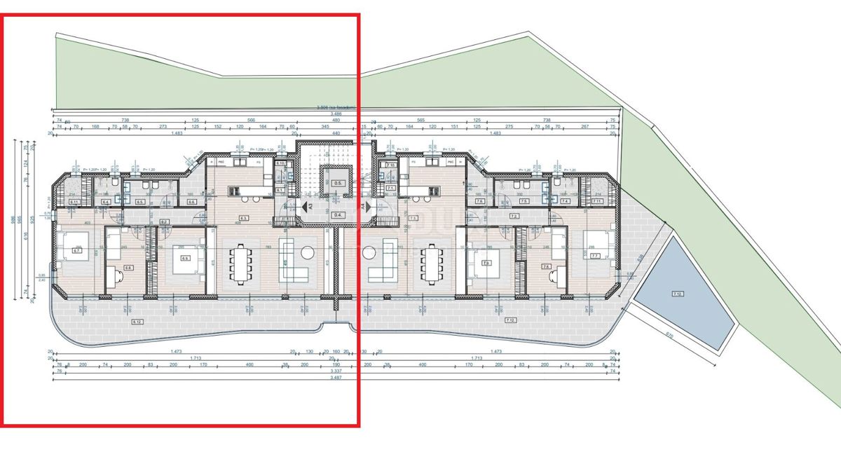 OPATIJA, CENTER - Stanovanje v 1. nadstropju 157m2 s panoramskim pogledom na morje A3