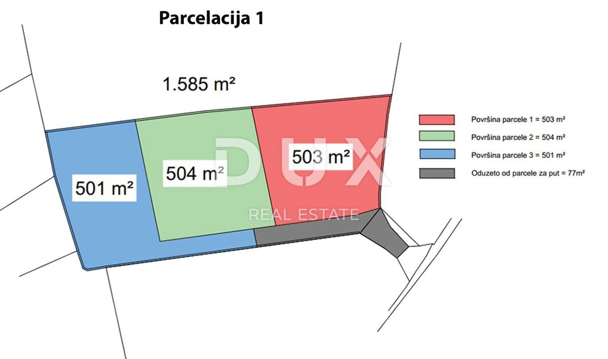 OTOK KRK, MALINSKA CENTER - Gradbeno zemljišče 500m2 za družinsko hišo