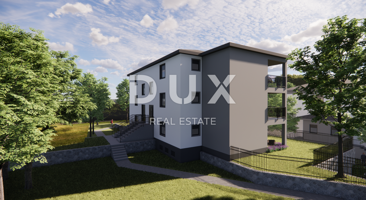 MATULJI, JUŠIĆI, JURDANI - stanovanje 84m2 v novogradnji z dnevno sobo + 2 spalnici in vrtom 