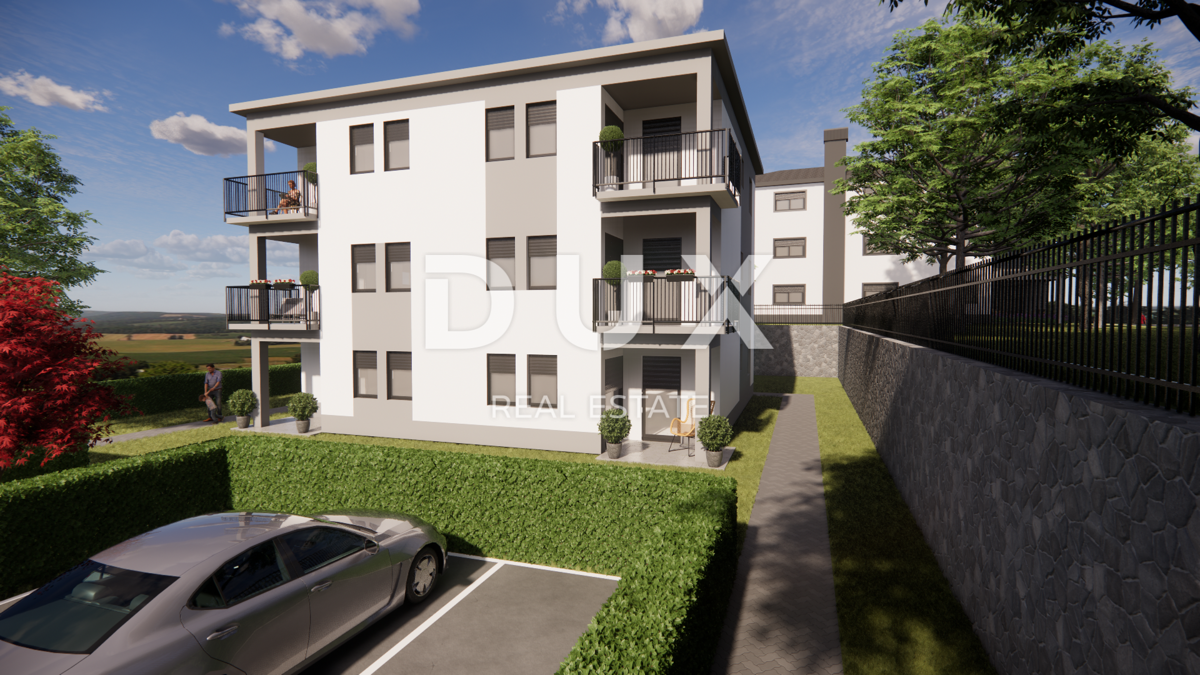 MATULJI, JUŠIĆI, JURDANI - stanovanje 84m2 v novogradnji z dnevno sobo + 2 spalnici in vrtom 