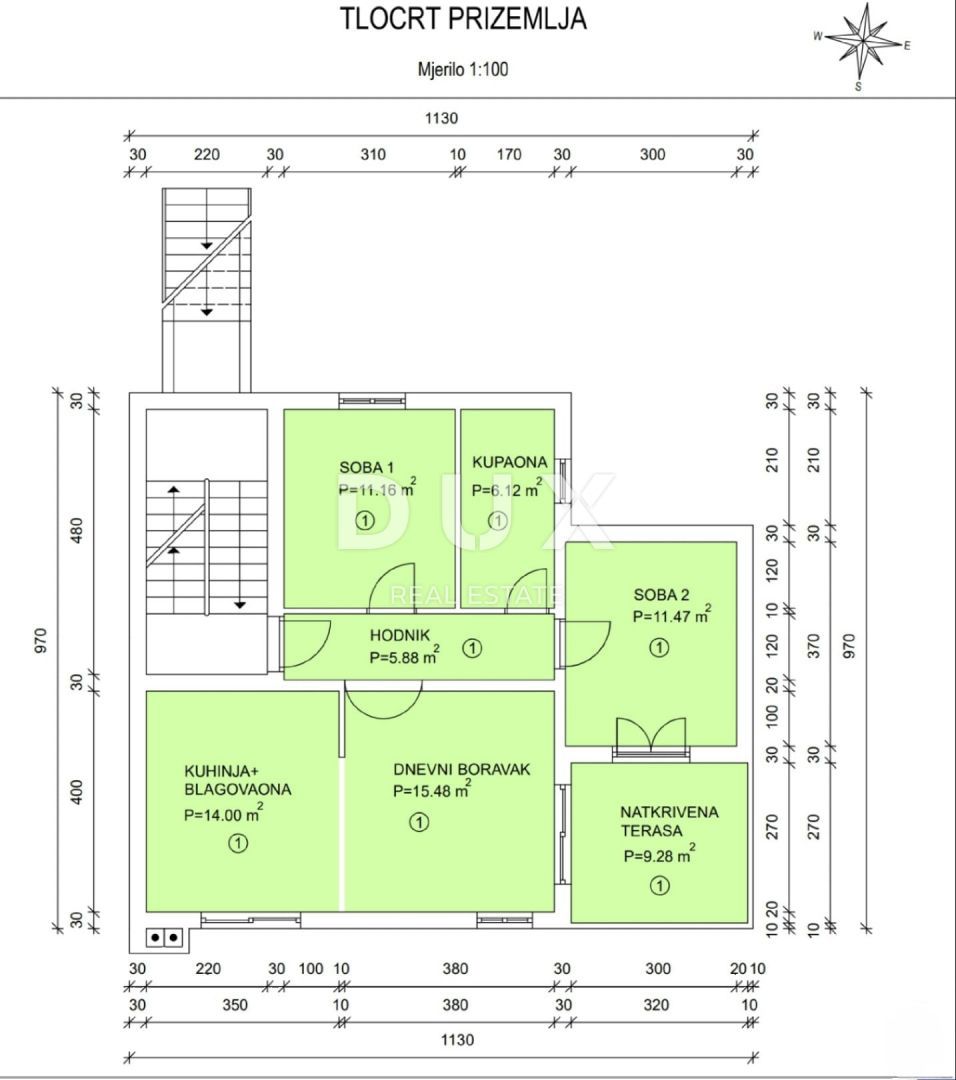 MATULJI, JUŠIĆI, JURDANI - stanovanje 84m2 v novogradnji z dnevno sobo + 2 spalnici in vrtom 