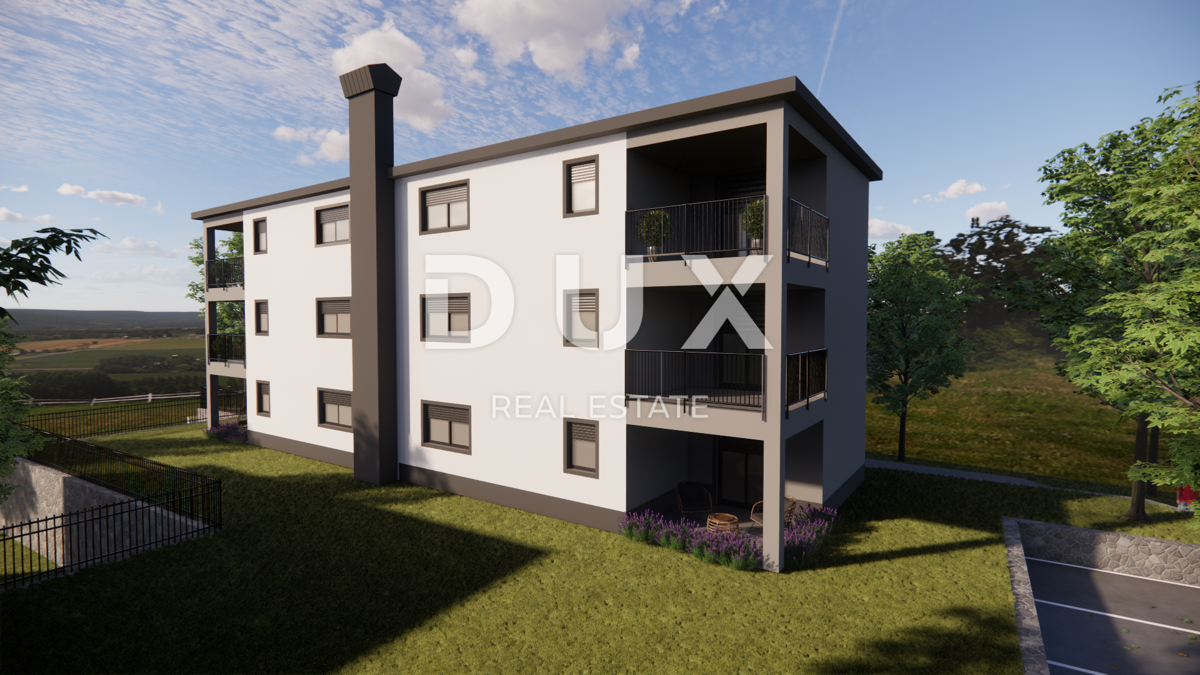 MATULJI, JUŠIĆI, JURDANI - stanovanje 84m2 v novogradnji z dnevno sobo + 2 spalnici in vrtom 