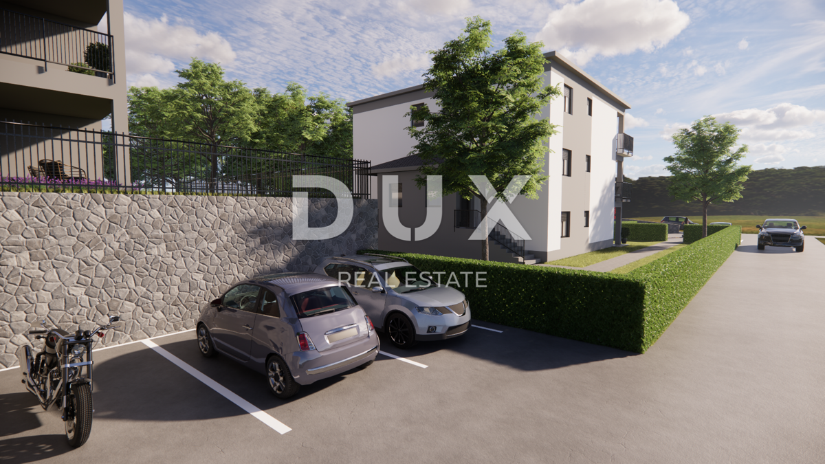 MATULJI, JUŠIĆI, JURDANI - stanovanje 84m2 v novogradnji z dnevno sobo + 2 spalnici in vrtom 