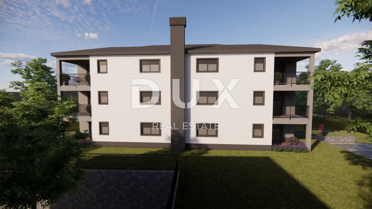 MATULJI, JUŠIĆI, JURDANI - stanovanje 84m2 v novogradnji z dnevno sobo + 2 spalnici in vrtom 