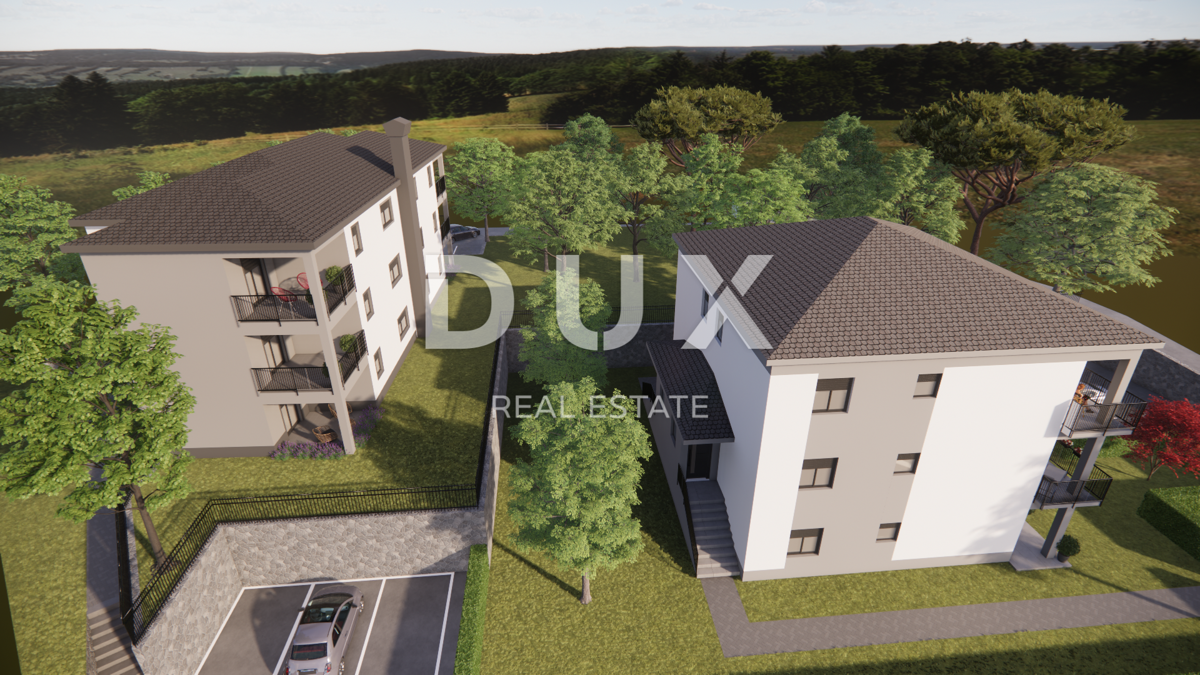 MATULJI, JUŠIĆI, JURDANI - stanovanje 84m2 v novogradnji z dnevno sobo + 2 spalnici in vrtom 