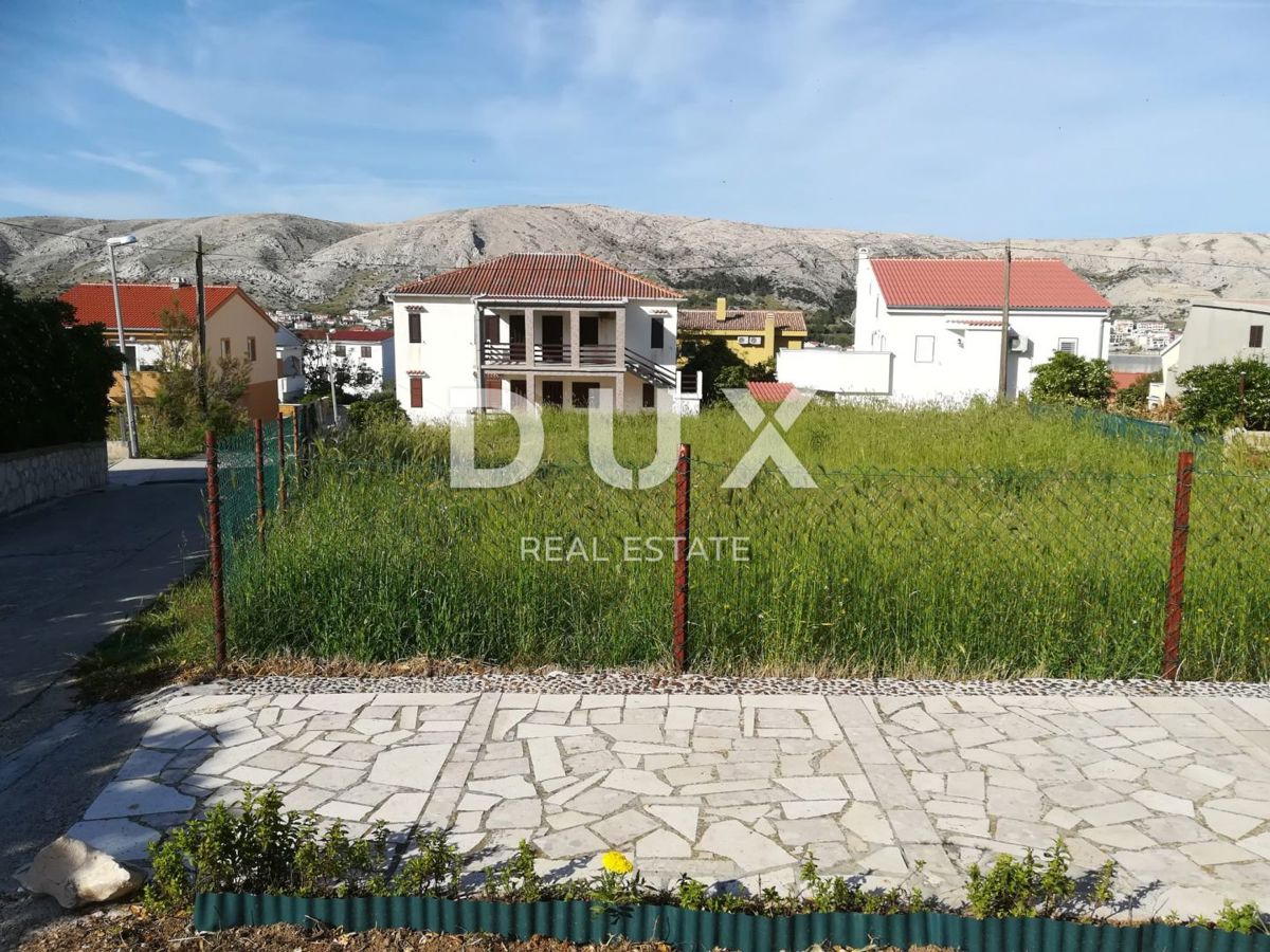 OTOK PAG - gradbeno zemljišče, 370 m2, asfaltni dostop