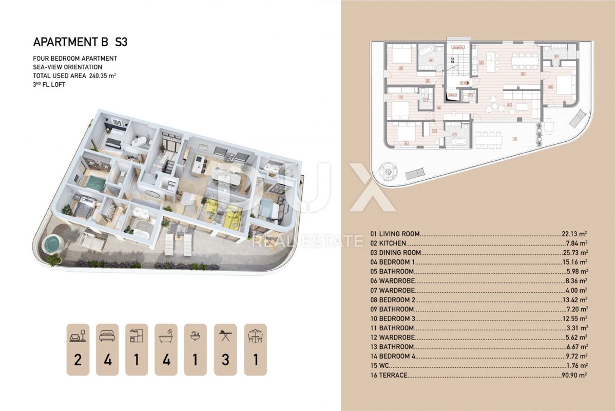 OPATIJA, CENTER - Novogradnja vrhunskega dizajna s pogledom na morje!